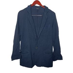 AVANT TOI Navy Blue Zone cotton and linen blazer sz XS